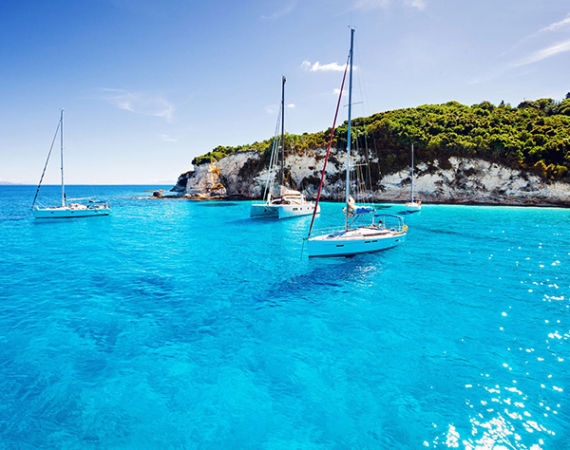 Sailing around Corfu