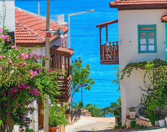 Lovely original balconies in Kalkan old town