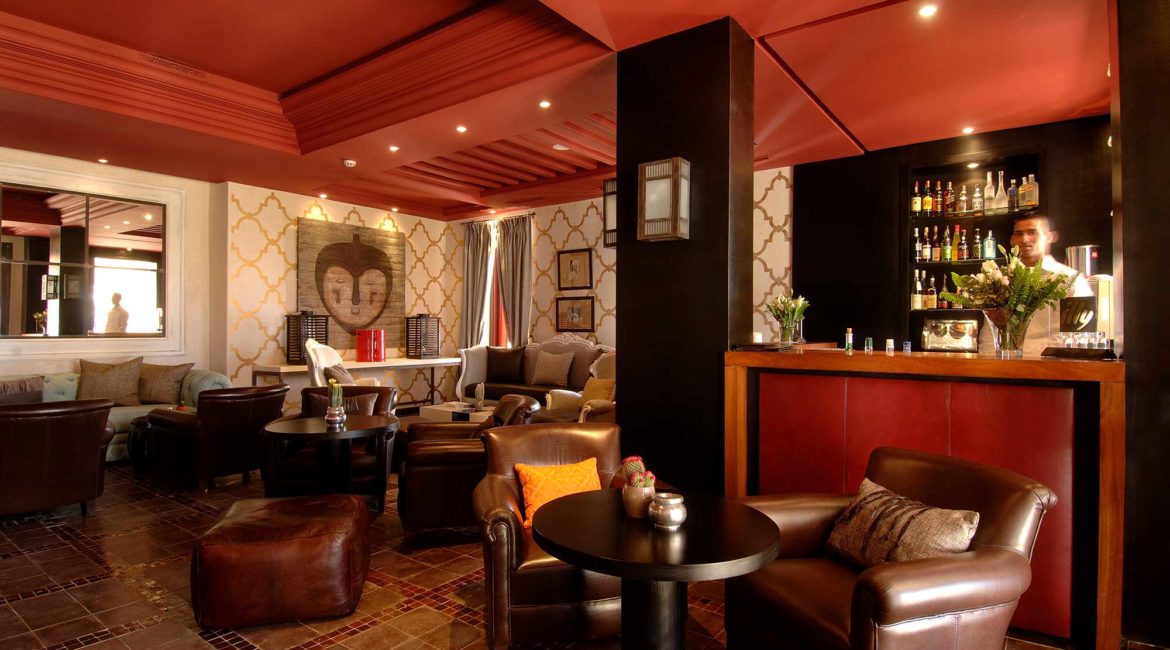 The bar at the Riad Villa Blanche