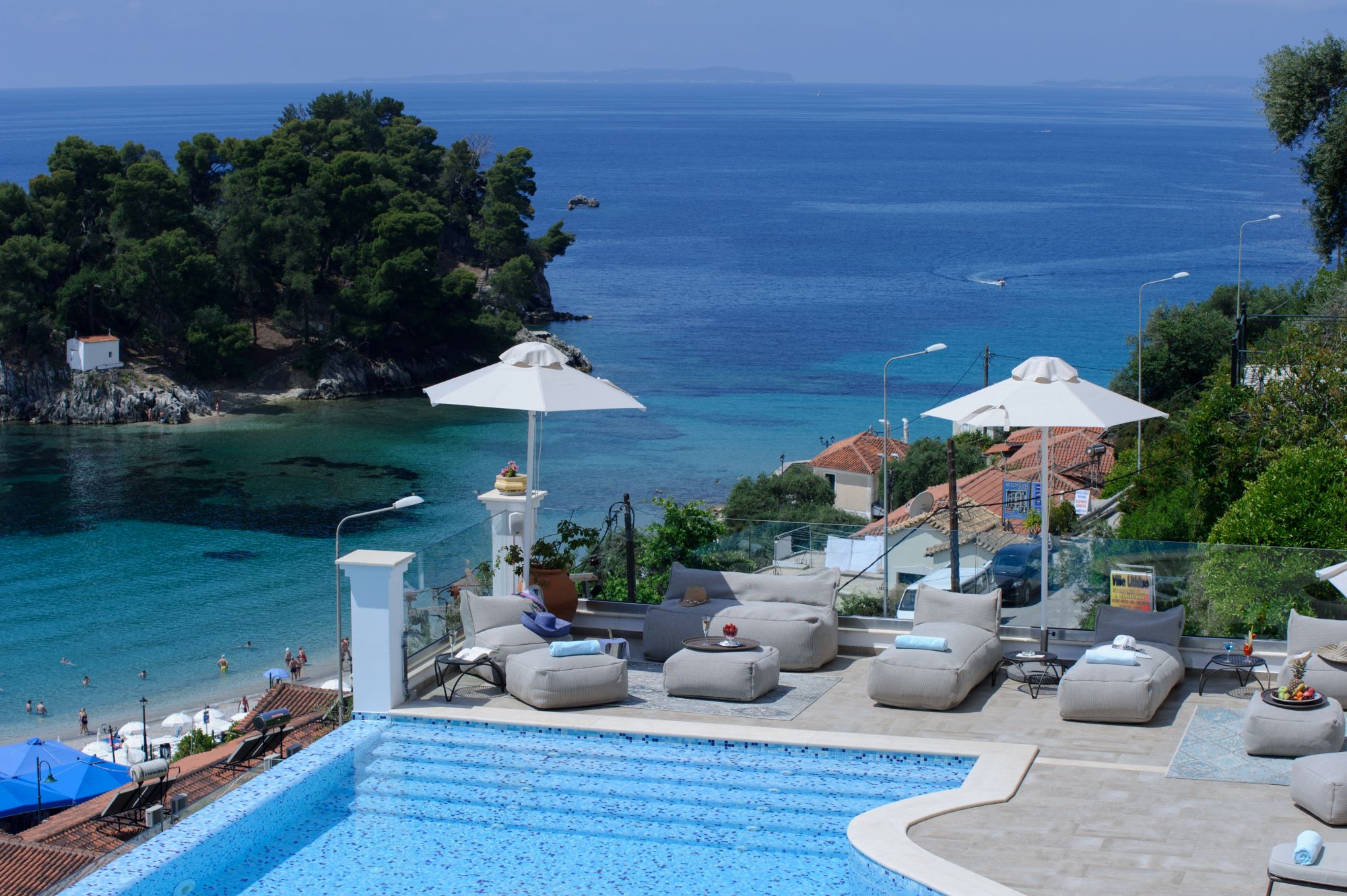 Irida Boutique Hotel Swimming Pool and Parga Views