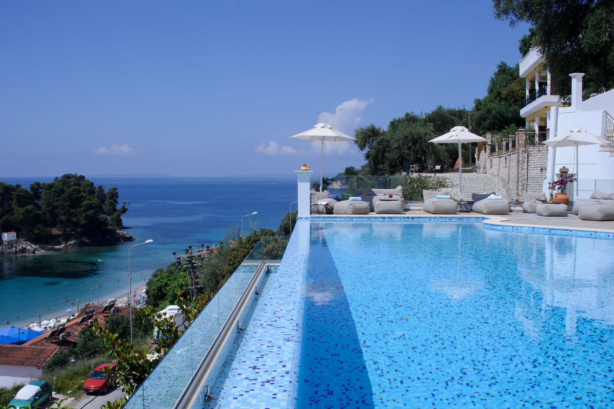 Irida Boutique Hotel infinity edged swimming pool