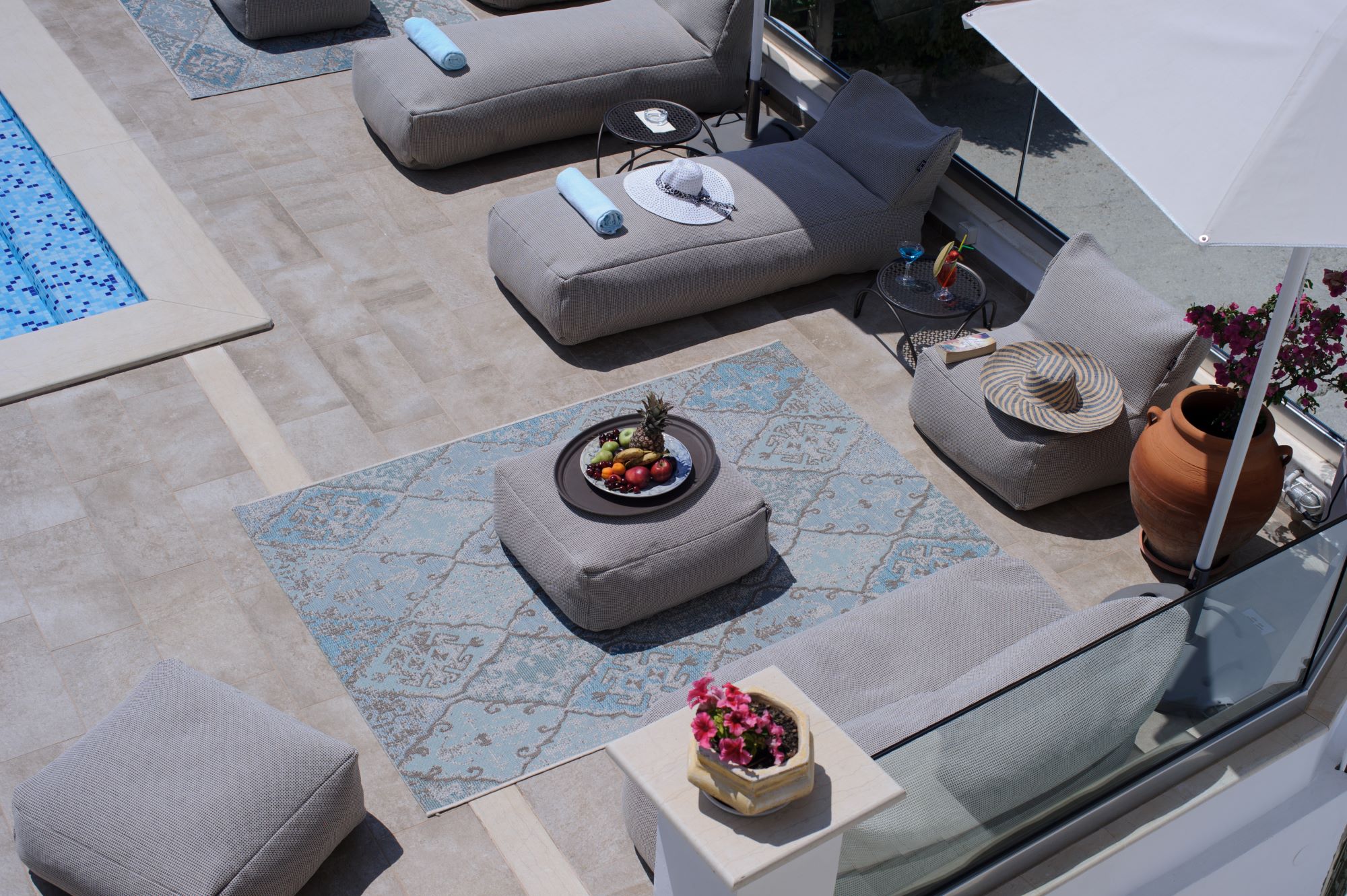 Irida Boutique Hotel Day Beds and quiet corners
