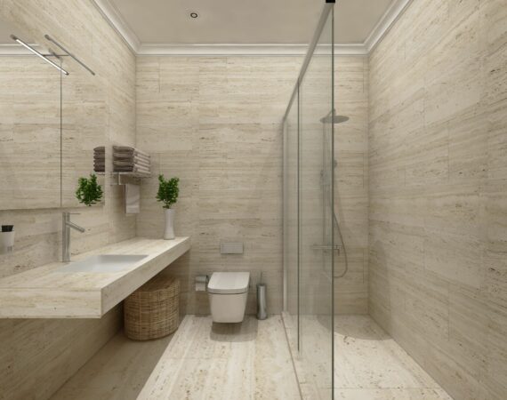Oasis Hotel Sea View Rooms en suite shower and WC