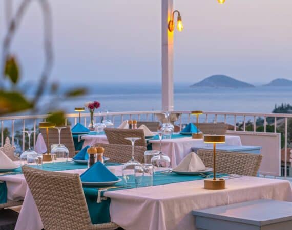 Oasis Hotel Kalkan – spectacular rooftop A’ La Carte dining with panoramic sea views