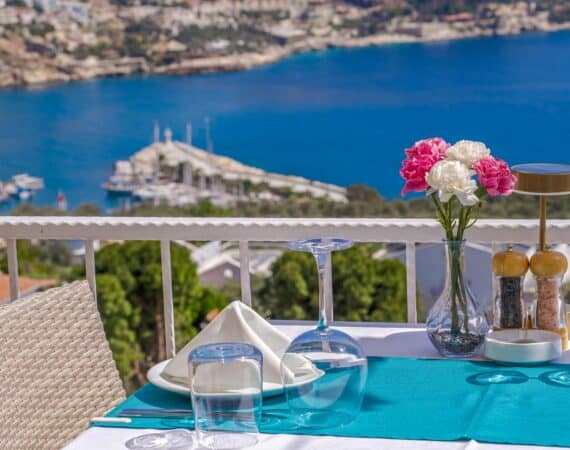 A'La Carte dining at the oasis hotel with beautiful views to sea