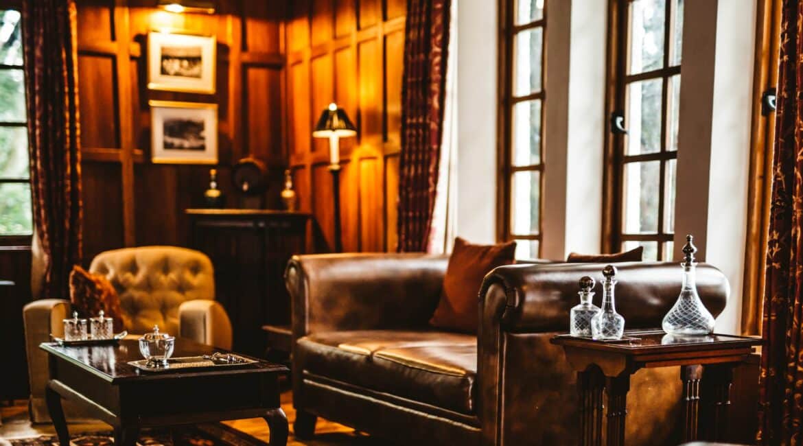 Cigar room at Thotalagala, a colonial-era tea bungalow in Sri Lanka’s Hill Country