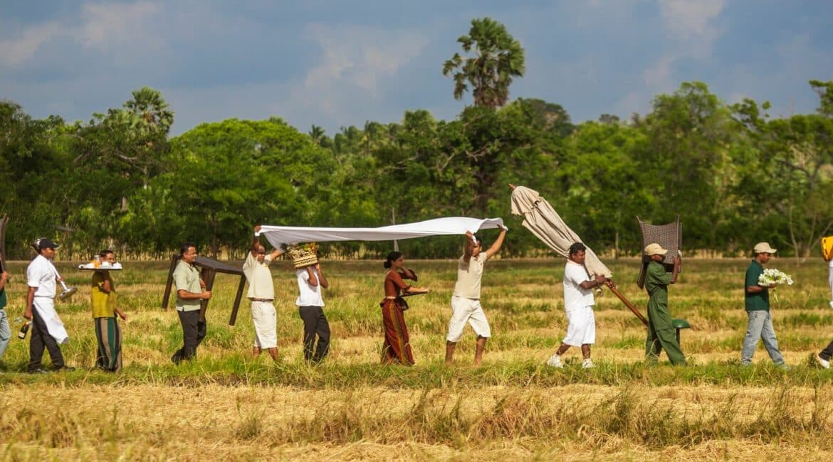 Signature private dining in the paddy fields at Uga Ulagalla – unforgettable cultural experience in Sri Lanka’s Cultural Triangle