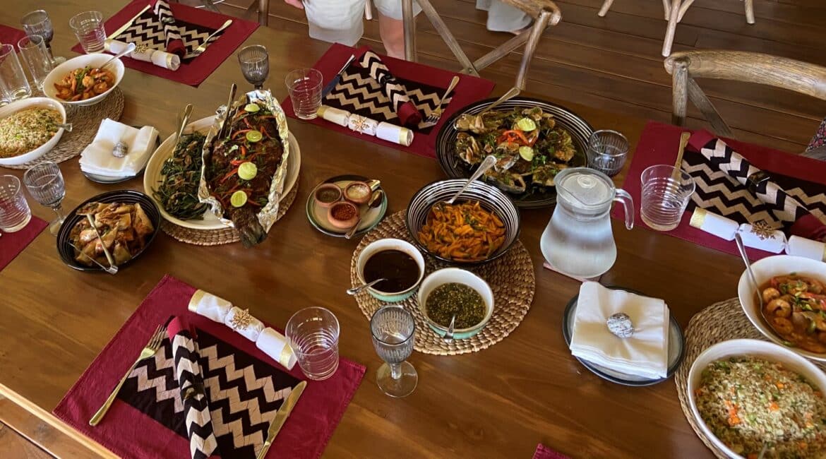 Tekanda Lodge fresh local produce cooked to perfection