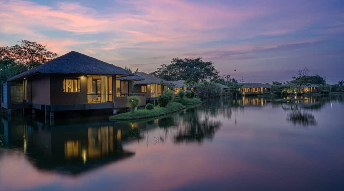 Water Garden Sigiriya suites at Dusk