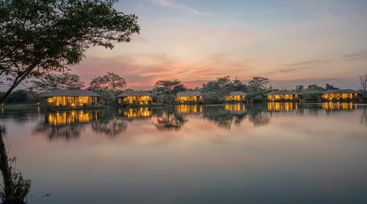 Water Garden Sigiriya dusty pink skylines