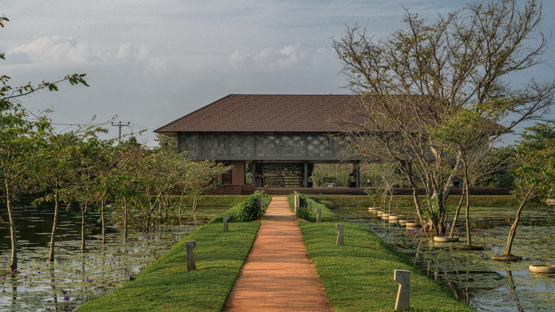 Awe-inspiring reception pavilion at Water Garden Sigiriya, blending modern luxury with traditional design in Sri Lanka’s Cultural Triangle