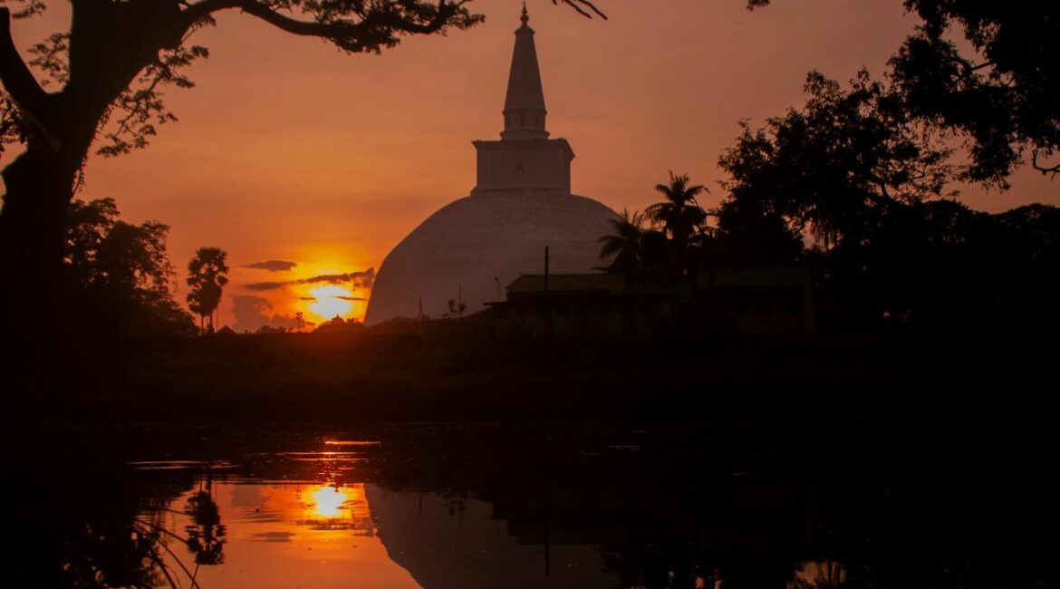 Golden sunset over ancient ruins in Anuradhapura – timeless beauty in Sri Lanka’s Cultural Triangle