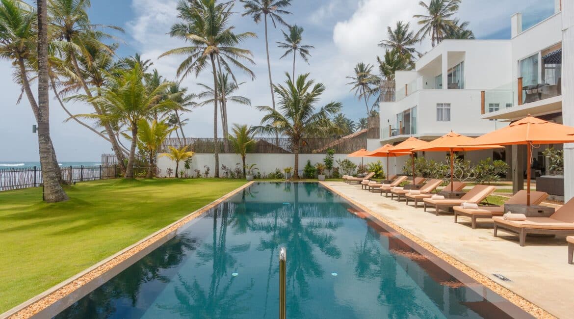 KK Beach rear of the property relaxed pool vibes and ocean views