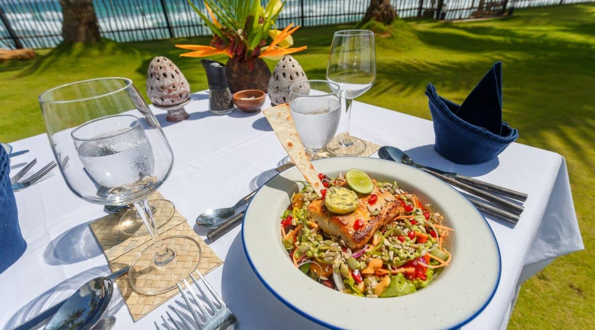 KK Beach fresh fish and salad