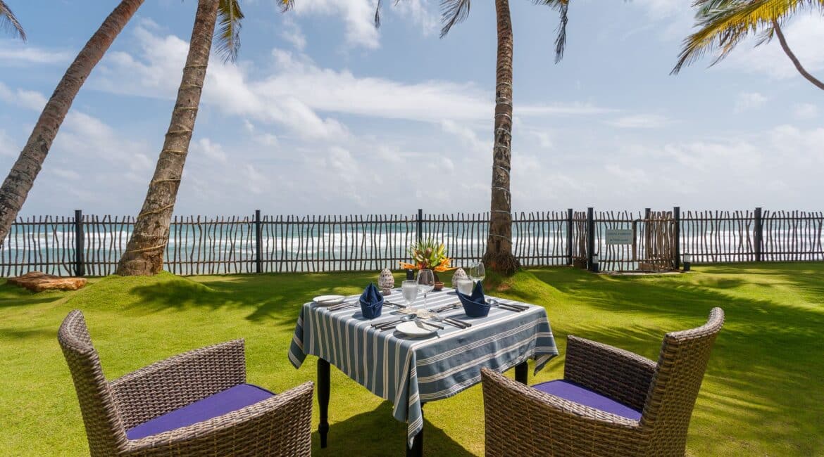 KK Beach dining beside the seaside