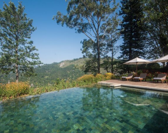 Nine Skies stunning swimming pool in the sunshine