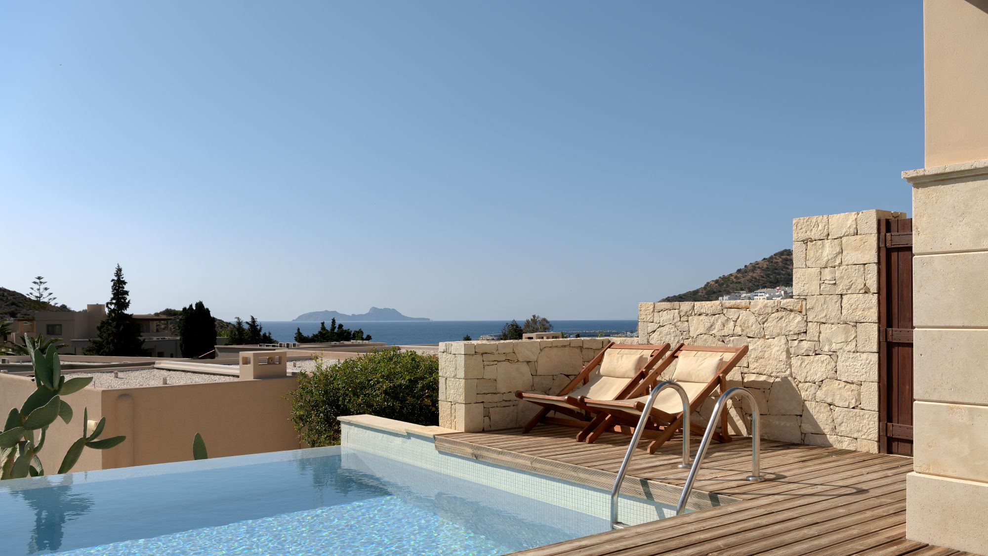 Paralos Irini Mare Junior Suite Sea View Private Pool glorious views to sea and peaceful furnished terraces