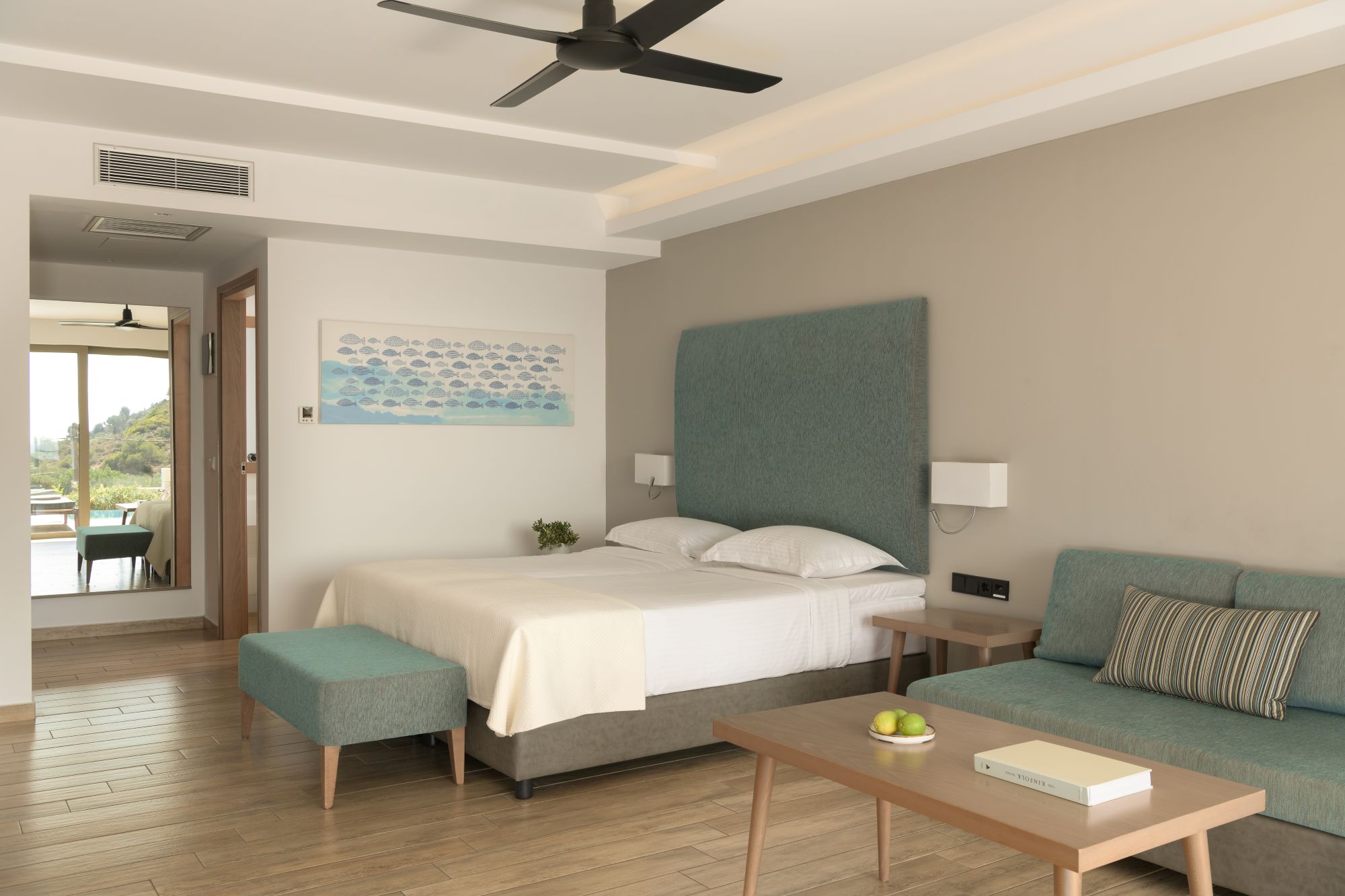 Paralos Irini Mare Junior Suite Sea View Private Pool modern living space