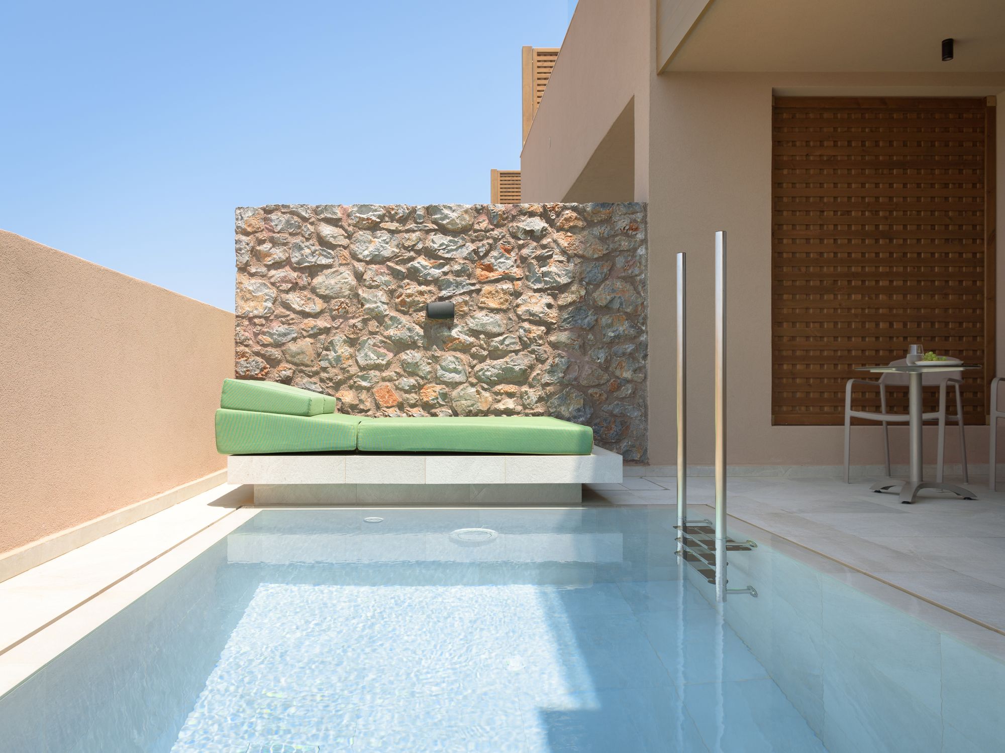 Paralos Venus Suites Crete Junior Suite Private Pool encased for privacy
