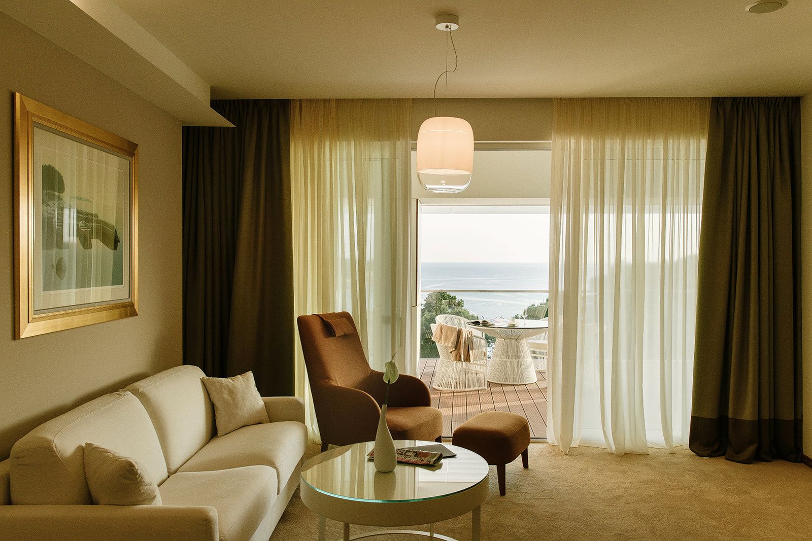 Hotel Bellevue Bellevue Suite sitting area Losinj Croatia