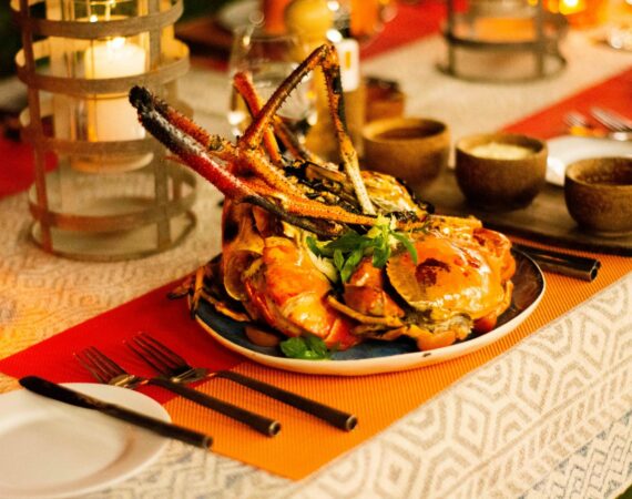Fresh crab dish served beachside at The Villa Bentota – a signature seafood special capturing the flavours of Sri Lanka’s south coast.