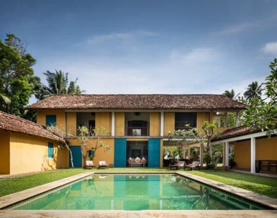 The Last House Tangalle Sri Lanka stunning outside courtyard gardens and swimming pool