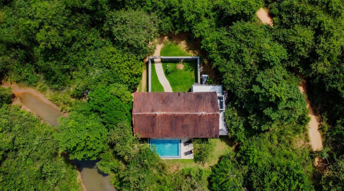Wild Grass Nature Resort Sri Lanka Villa Kingfisher Aerial View Premium Family Villa with a Private Pool