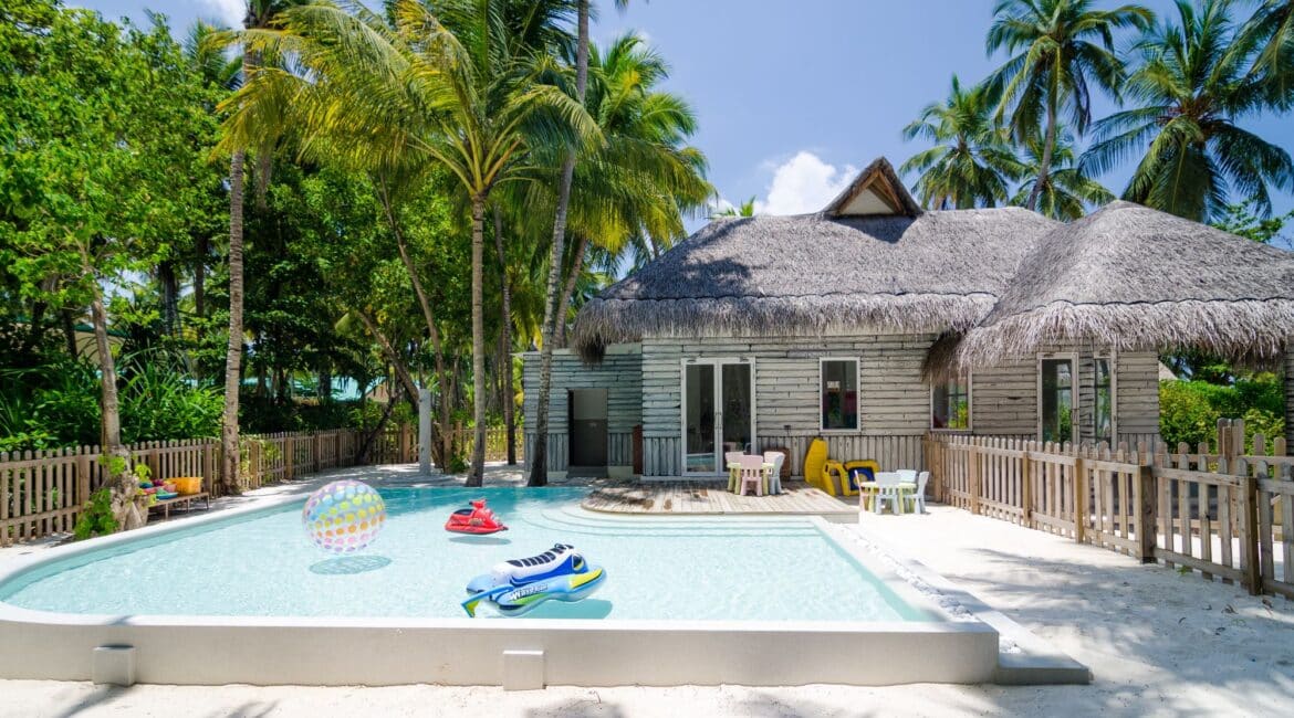 Amilla Resort Kids Club sand and pool Maldives