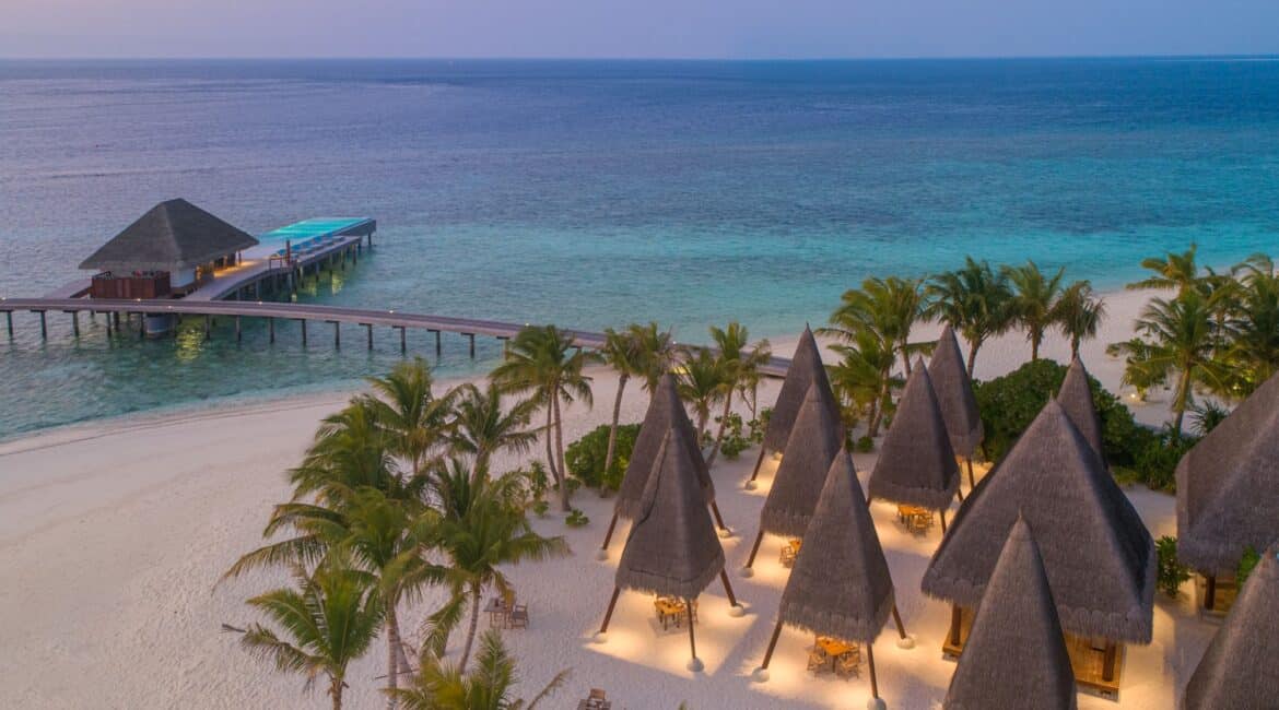 Ginifathi as dusk falls Heritance Aarah Hotel Maldives