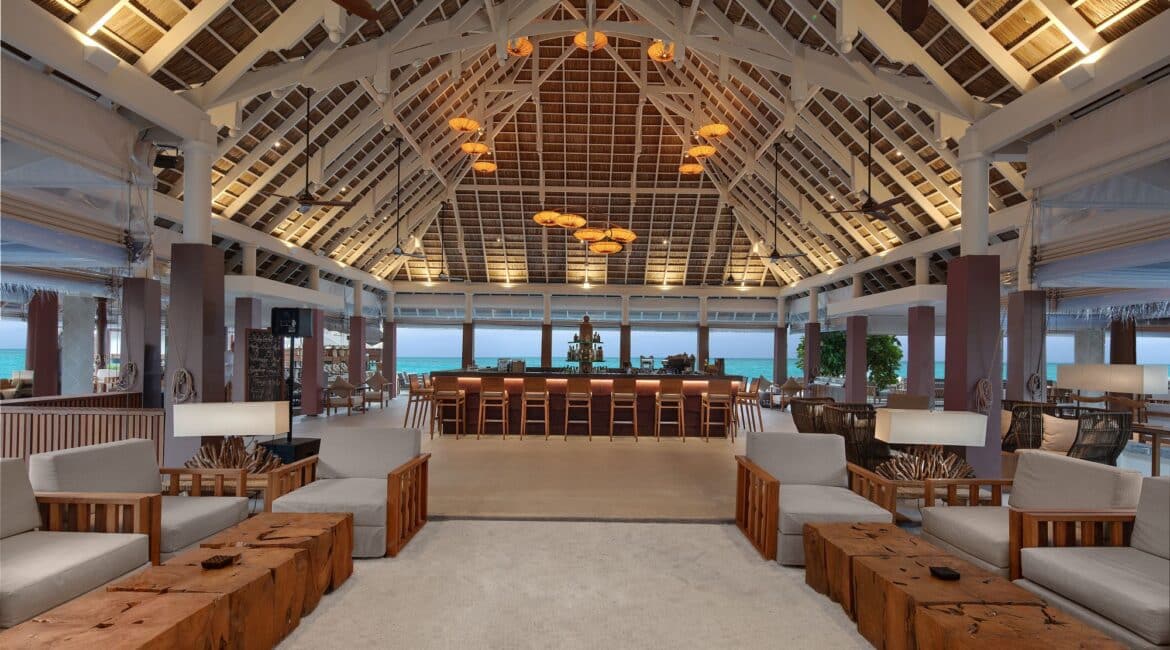Bandi Bar stunning interiors and Indian ocean views Heritance Aarah Hotel Maldives