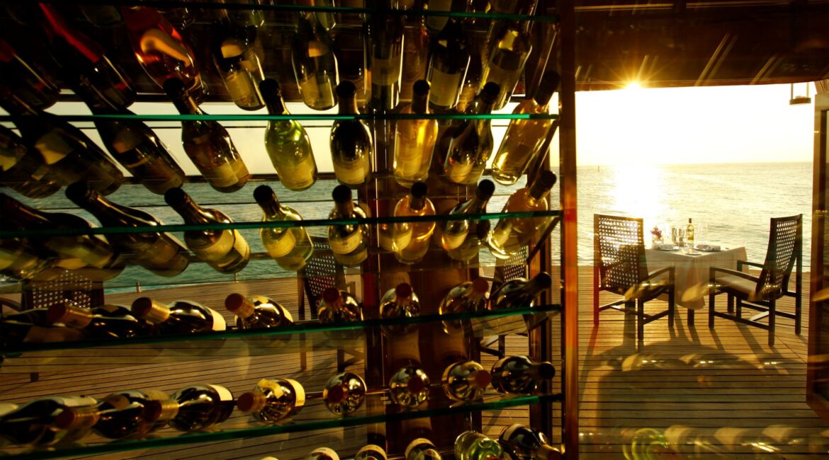 Baros Maldives exquisite wine cellar