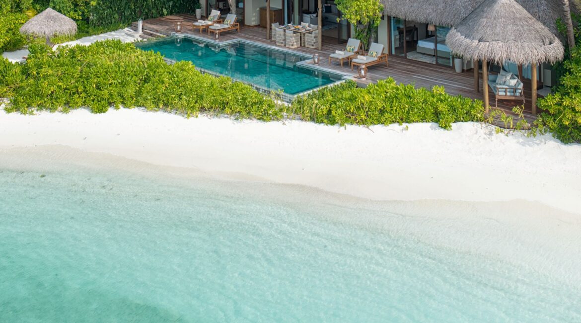 Baros 2 bedroom retreat with private pool on sandy shores in the Maldives
