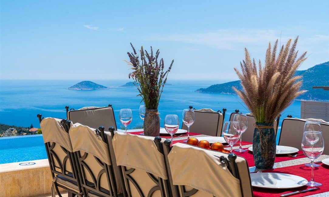 Villa Kayra in Kalkan alfresco dining table