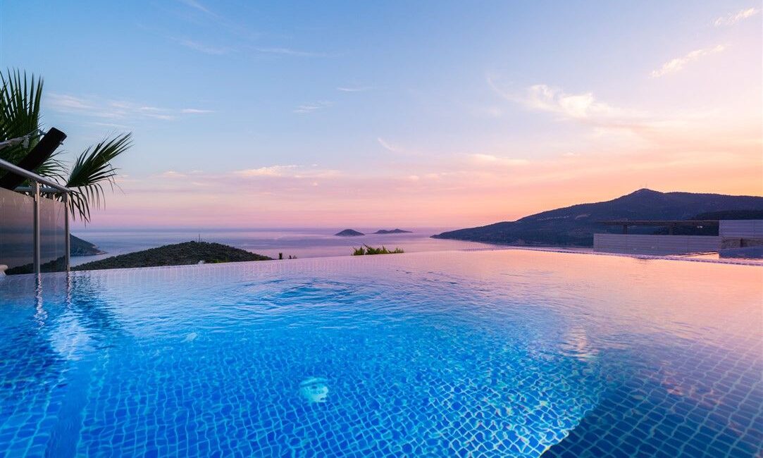 Villa Kayra in Kalkan beautiful siwmming pool and sunset views
