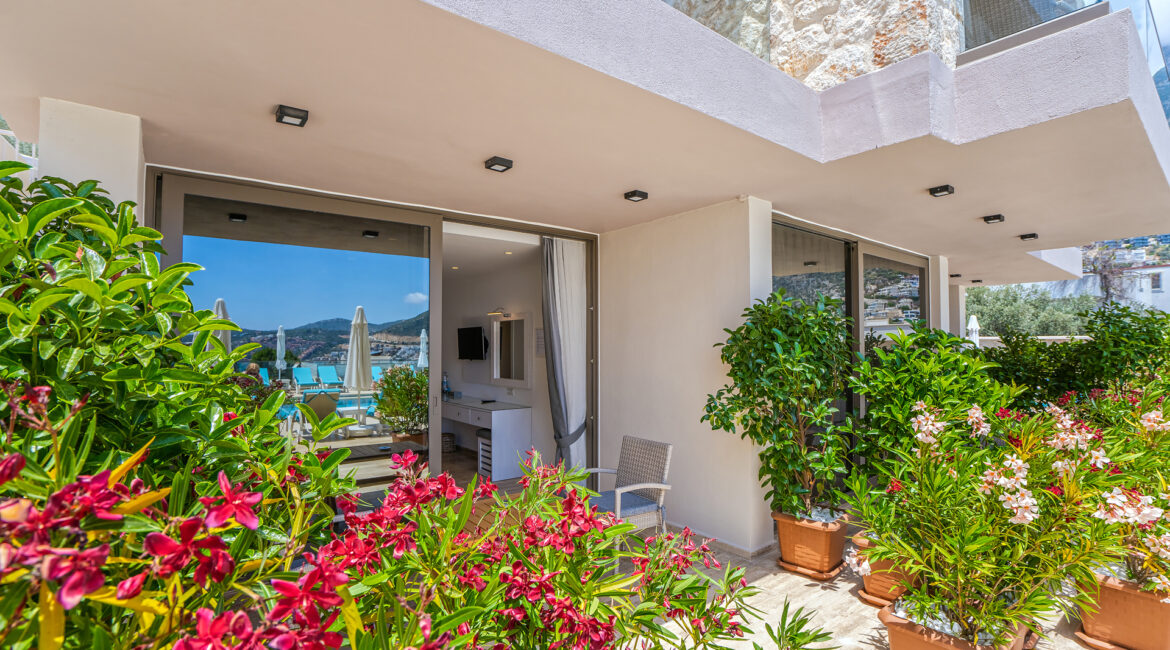 Oasis Hotel Kalkan 801 Pool View Room New building furnished terrace