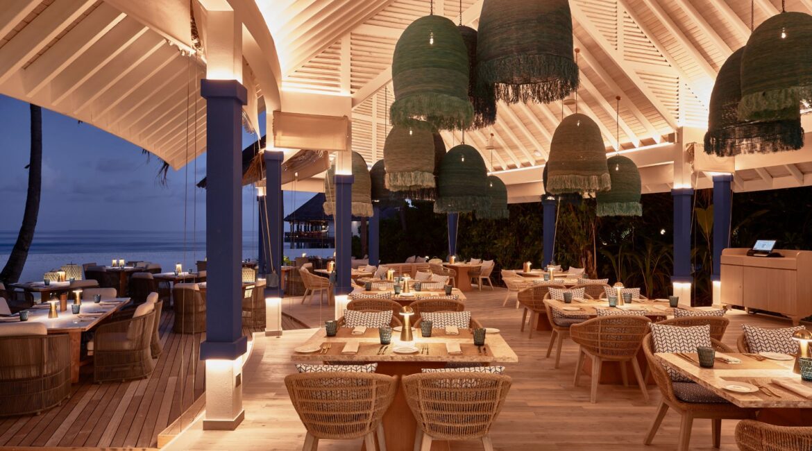 Arabian Grill Indoor Seating Finolhu Maldives Luxury Resort