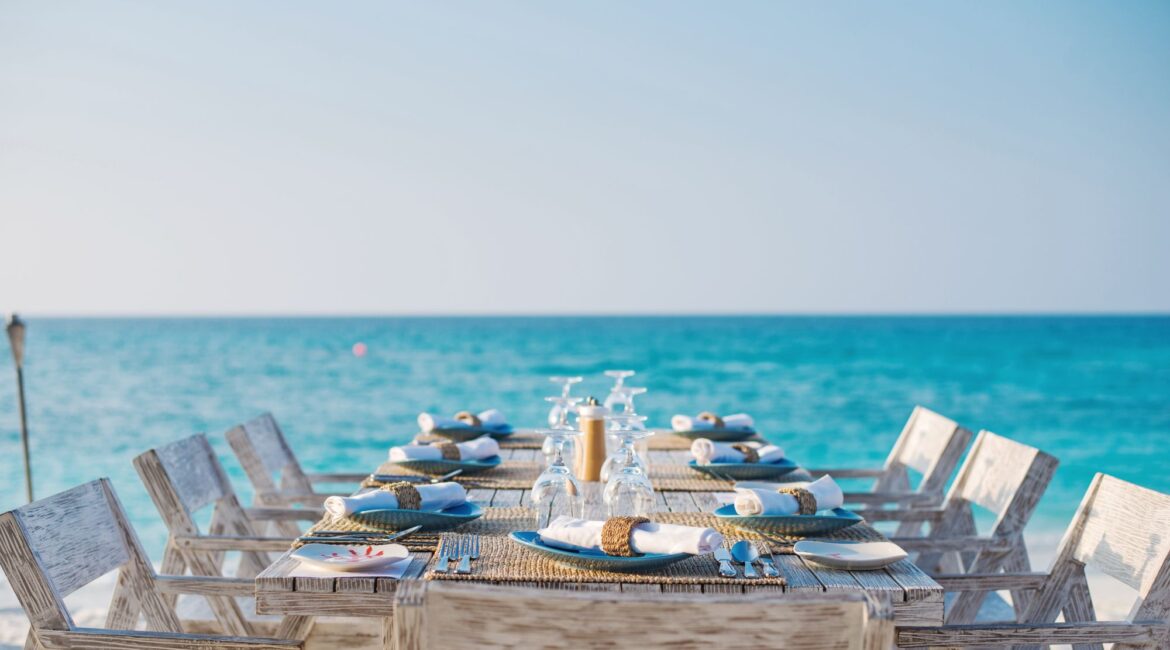Crab Shack seaside setting with Indian Ocean Views Finolhu Maldives Luxury Resort