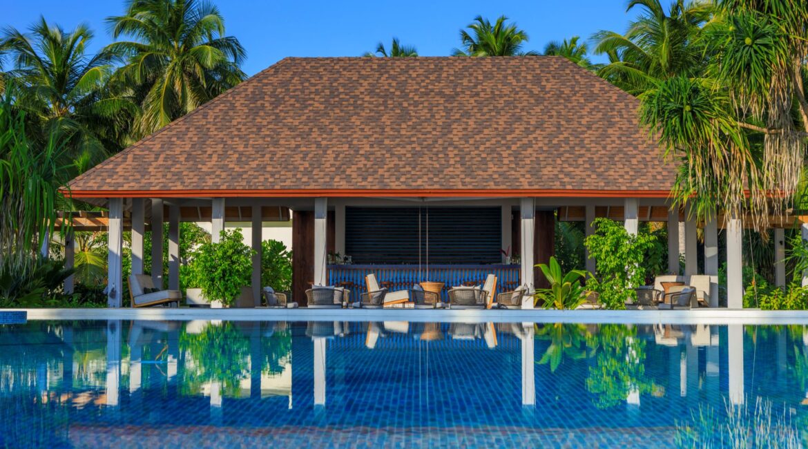 Dhigali Maldives East with poolside views