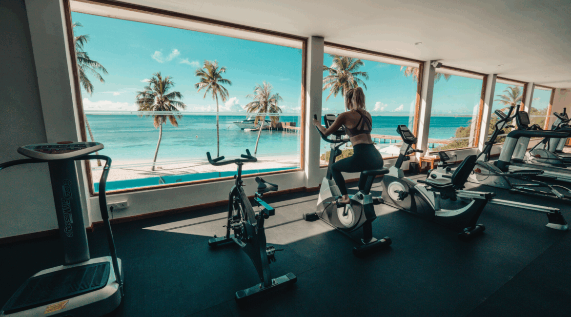 Reethi Faru Resort sports Complex and Gym in the Maldives