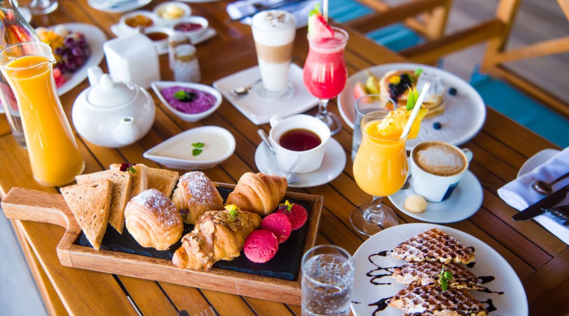 Decadent breakfast feasts at Reethi Faru Resort in the Maldives