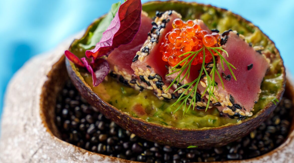 Sushimi sushi at Reethi Grill Reethi Faru Resort in the Maldives