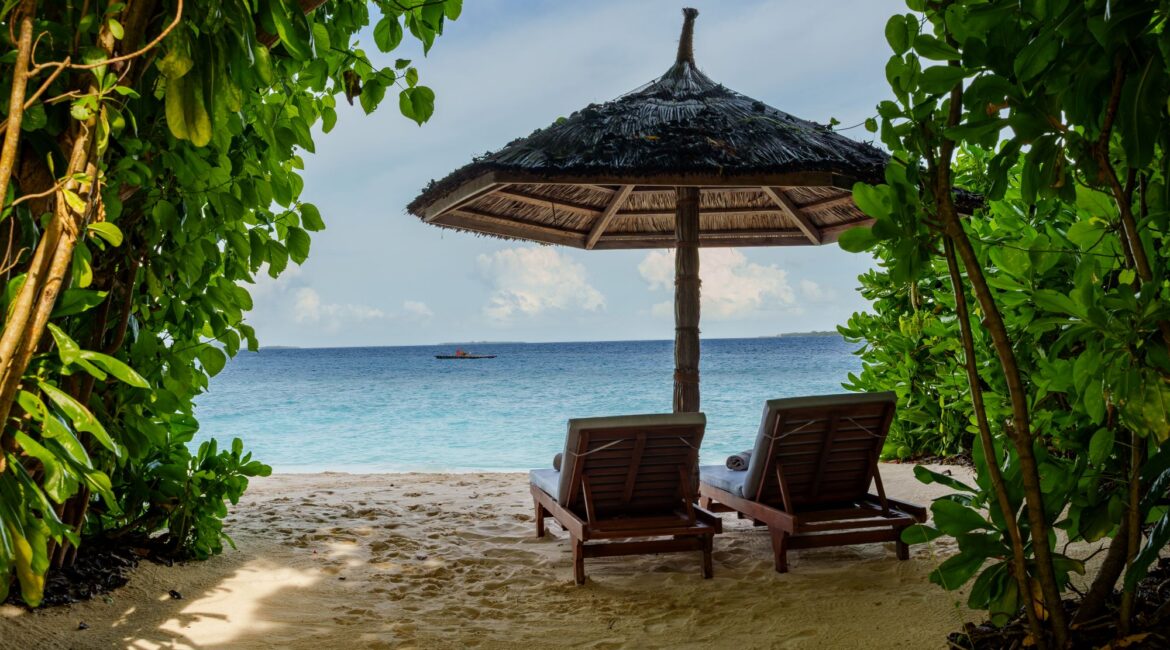 Deluxe Two Bedroom Beach Suite quiet spot on the beach Reethi Faru Resort Maldives