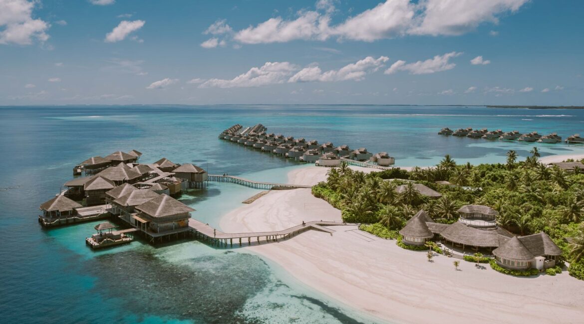 Overwater Villas at Six Senses Laamu Blending Seamlessly with the Lagoon