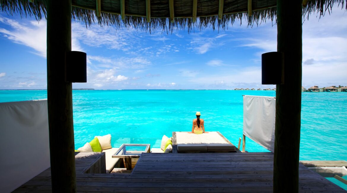 Six Senses Laamu Ocean Water Villa stunning exterior in the Maldives