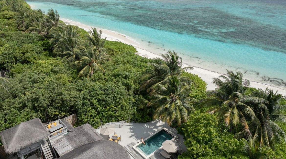 Family Ocean Beach Villa With Pool Six Senses Laamu Maldives