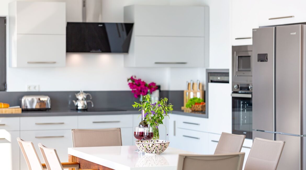 Beautifully appointed kitchen at the Olive House in Kalkan Turkey