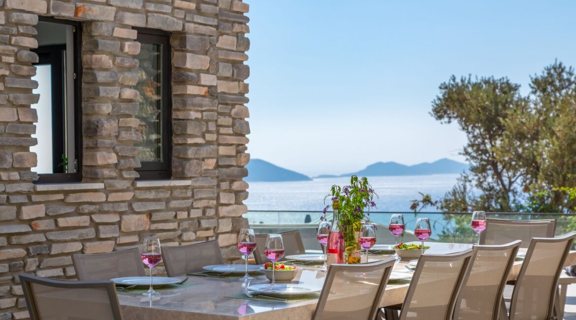 Olive House alfresco dining terrace and sea views Kalkan Turkey