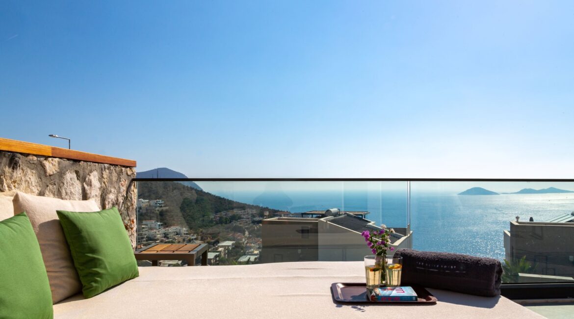 Olive House aspect from the terrace in Kalkan, Turkey
