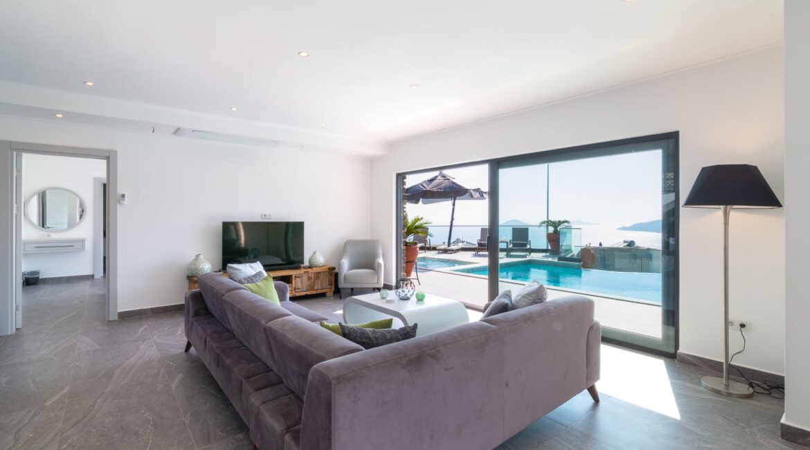 The Olive House contemporary living space Kalkan Turkey