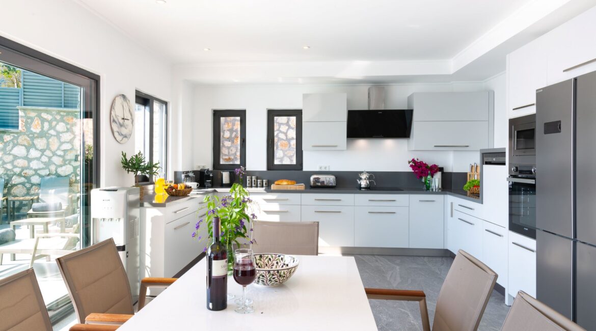 The Olive House modern fresh kitchen in Kalkan Turkey